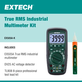 Extech EX505A-K Heavy Duty Industrial Multimeter Kit