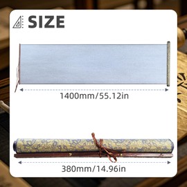 Flylin Calligraphy Cloth,Reusable Chinese Calligraphy Practicing Tool,Magic Water Painting Paper,Water Writing Cloth Scroll for Beginners Practice(Green,55.1"x15")