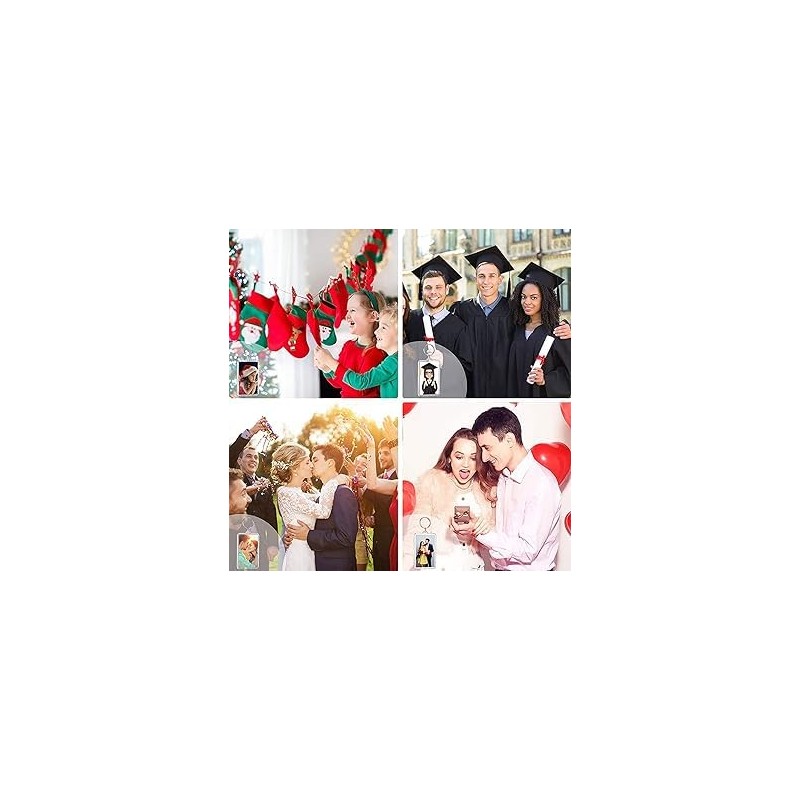 WinldMonmo Transparent Acrylic Keychain Photo Frame, 1.57 x 2.16 Inches,