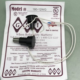 GRI 180-12WG-B 3/4" Steel Door Recessed Switch Set, Brown, Wide Gap Up to 1"