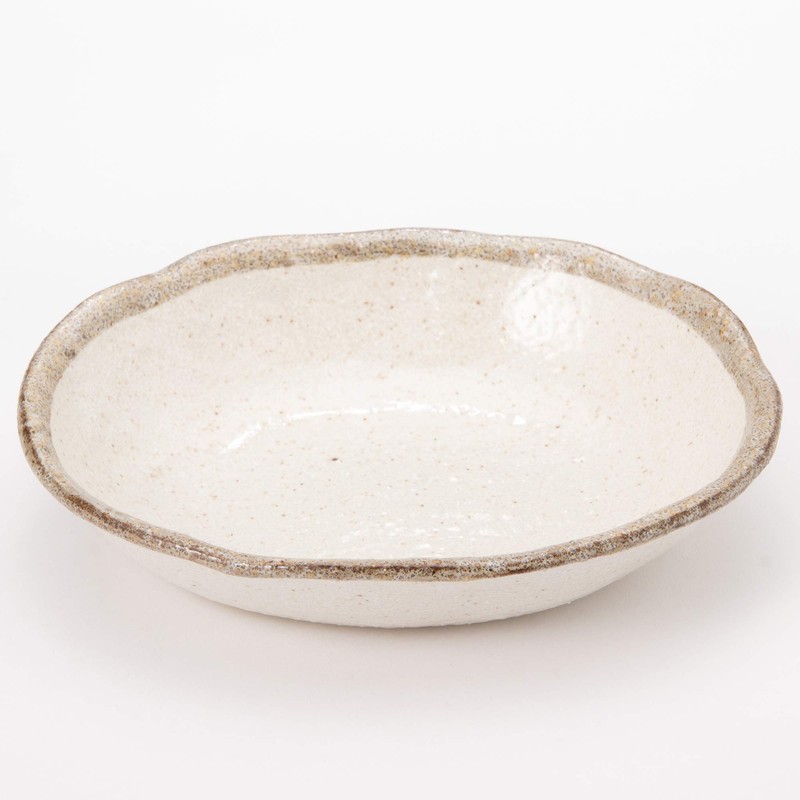 Mino Ware White Karatsu Oval Pot (Small) K72060