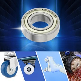 ACROPIX 6205ZZ Deep Groove Ball Bearings P0 25x52x15mm Lubricated Bearings Double Metal Seal Silver Tone Scooter Skateboard Wheel