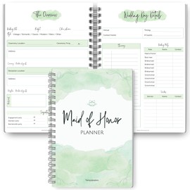 Maid of Honor Planner – Wedding Planning Organizer for Bridesmaids | Bachelorette & Bridal Shower | Matron of Honor, 120gsm Premium Paper, Soft Touch Cover | Wedding Checklists & More | A5 (Green)