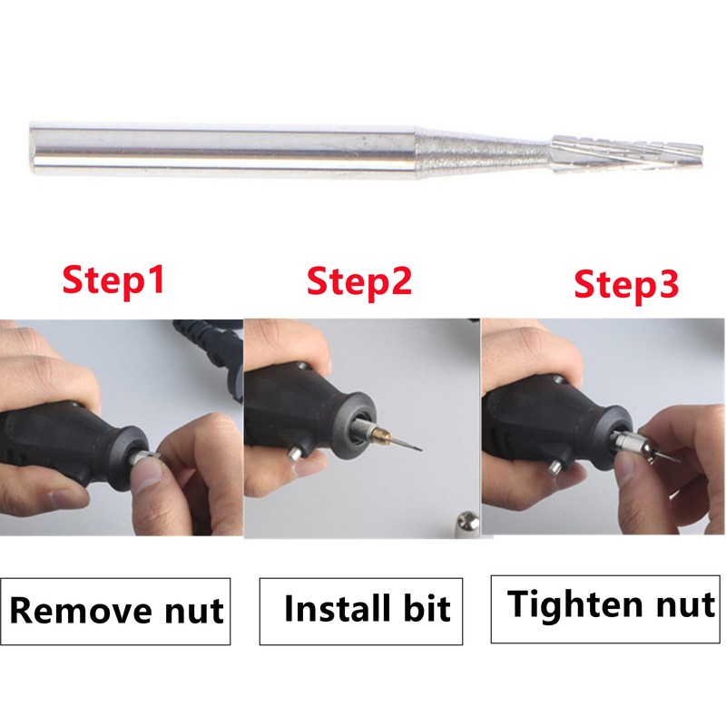 1mm Drill Bits Carbide Tapered Auto Glass DIY Windshield Glass