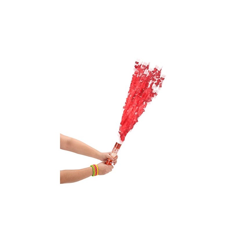 Generique - Party Popper Riesen Konfetti Dekoartikel rot 30cm