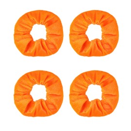 Hair Bobbles Scrunchies Velvet Women's Black Red Soft Hair Accessories Girls, Elastic Hair Bands Ponytail, Hair Rings Velvet, Invisibobble Scrunchie Large for Hair, Velvet Hair Scrunchie Women (Orange