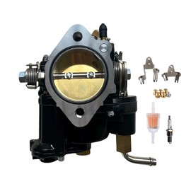 SVKZGFZ Super E Carburetor 11-0420 for HD Sportster Big Twin Shorty Carb Black (with Jets + Fuel Filter + Spark Plug)