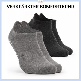 Occulto Yoga socks for men and women with nubs (2-4 pairs), yoga socks, stopper socks, women men, non-slip socks, Pilates, black, 43-46