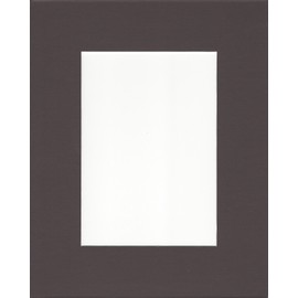 Pack of 5 11x14 Chocolate Brown Picture Mats with White Core for 8x10 Pictures