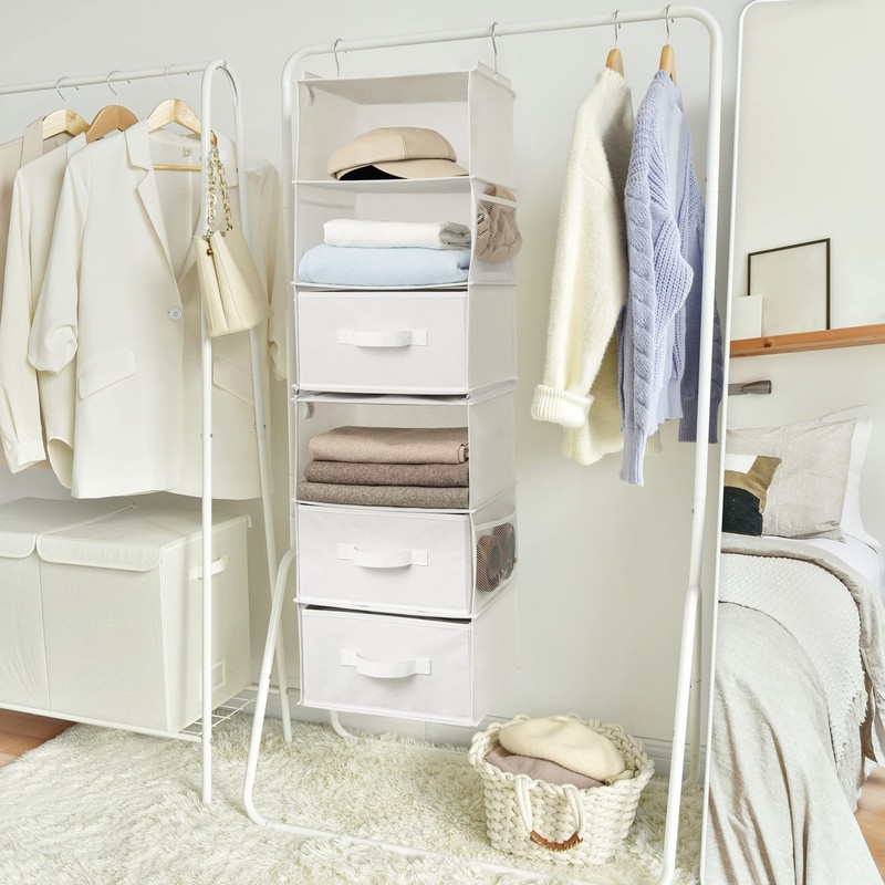 GRANNY SAYS 6-Shelf Hanging Organizer for Closet, Separable to 2