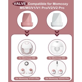 8PC Duckbill Valves for Momcozy M6/M5/V1/V1 Pro/V2/V2 Pro Breast Pump, Replace for Momcozy Pump Parts Valve,Breastfeeding Essentials, Not Original Parts, 8PC Red Valves