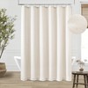 DUKIYO Extra Long Linen 84 Inch Shower Curtain Neutral Modern
