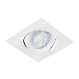 Volteck Lait EMP-106L, Luminario de LED 5 W empotrar cuadrado color blanco spot dirigible