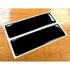 2 x BLACK Large Stickers 125mm HIGH GLOSS DOMED GEL