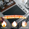 MOOTVGOO 5 Pack WB03X25796 Stainless Steel Stove Knobs Compatible with
