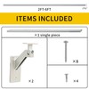 4FT Anodized Shiny Silver handrails Kit for Indoor Outdoor Stairs，Modern
