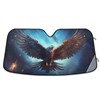 ZOEO Eagle Pattern with Blue Foldable Car Windshield Sun Shade