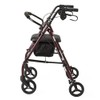 Dr. Dunley: Medline Steel Rollator Walker with Seat, Burgundy –