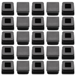 25pcs 1 inch Steel Pipe Plastic Plug,Pipe Tubing End Cap,Plastic Plugs,Square Plastic Plug,Chair Glide,Plastic End Caps,Square Plug