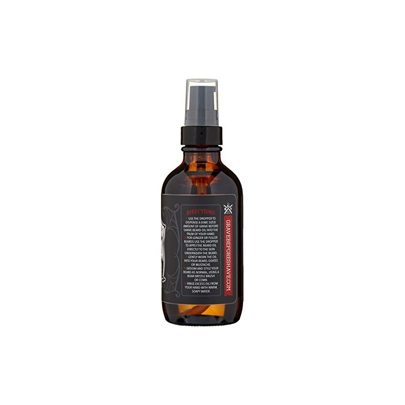 Grave Before Shave Beard Oil (Bay Rum Scent) 4 Oz.
