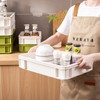 PiJeyiee Plastic Industrial Storage Bin, Multi-Purpose Organizer Tote for Bathroom,