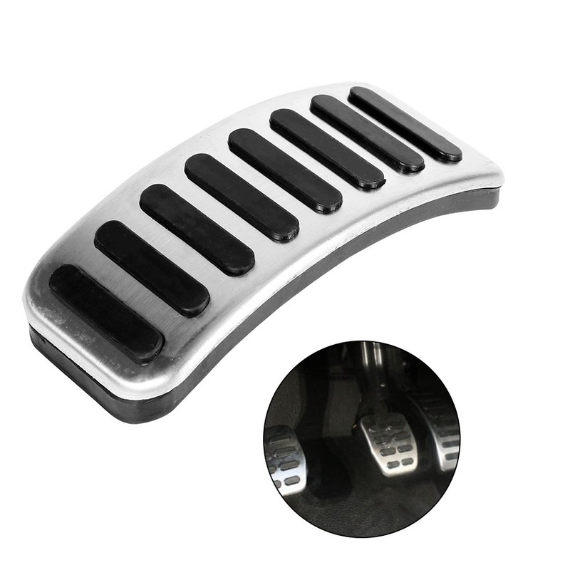 Qiilu 3 Pedals Footrest Manual Stainless Steel