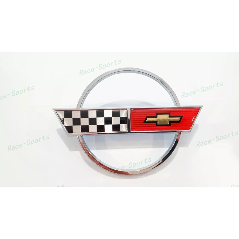 AUTO Chrome Red Front Nose Hood Rear Gas Lid Cross