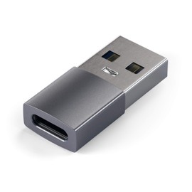Satechi Type-A (Male) to Type-C Female Adapter (Compatible with iMac, MacBook, PC, etc with standard USB-A port) (Space Gray)