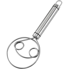 Batidor de masa danés acero inoxidable 304 grado alimenticio batidora manual y herramienta para repostería pan pastelería pizza
