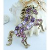Sindary Austrian Crystal Unique 3.35" Unicorn Horse Keychain Pendant K6172