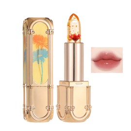 Qin Derdom Color Changing Lipstick, PH Temperature Color Changing Lipstick, Moisturizing Lip Cream, Smooth, Lasting Luster, Lip Care, Fade Resistant, Won't Stick to Mask, Clear Jelly Texture, 0.1 oz (3.8 g)