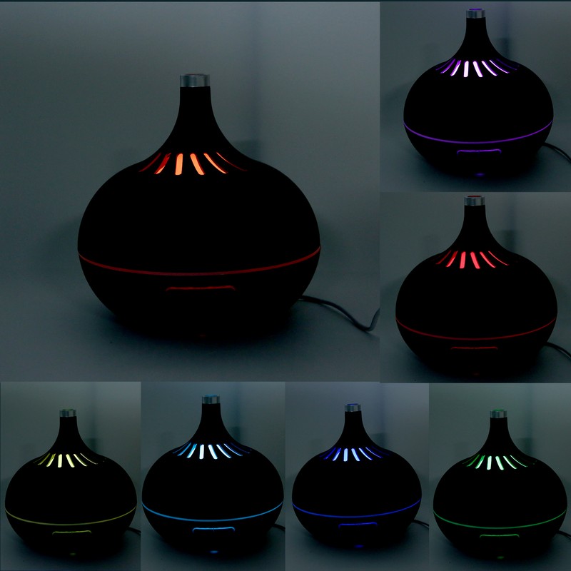 Wood Grain Home Humidifier Ultrasonic Aroma Diffuser with LED Light