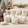 Vijamiy Christmas Throw Pillow Covers Set of 2 Beige 45x45cm