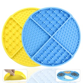 Bangp Licking Mat for Dogs and Cats,Dog Slow Feeders,Boredom Anxiety Reduction,Heavy-Duty Lick Pad Dog Treat Mat with Unique Quadrant Design,Perfect for Yogurt,Treats or Peanut Butter