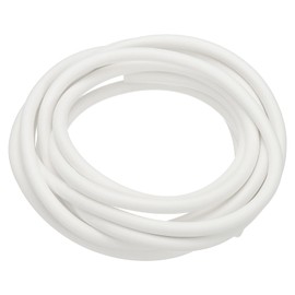 PATIKIL Silicone Foam Seal Strip, 3 M(9.8FT) 6mm(0.24") Dia Backer Rod Round High Density Solid Sponge Rubber Weather Stripping Cord for Sealing Gap Blocker Insulation, White
