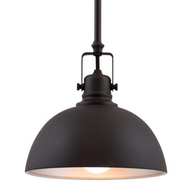 Kira Home Belle 9" Contemporary Industrial 1-Light Pendant Light, Adjustable Length + Shade Swivel Joint, Oil-Rubbed Bronze Finish