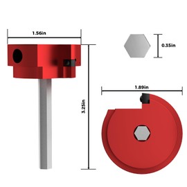 FouFrame PVC Pipe Reamer with 1-½-Inch Head Aluminum, PVC Fitting Saver Tool, PVC Socket Saver For Schedule 40 PVC Pipe, CPVC and ABS Ventilation Pipe, Drain Pipe, Water Pipe (1.5 Inch), Red