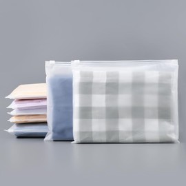 Svaldo Zip Bags, Pack of 25 25 x 20 cm Storage Bags Clothes, Zip Bags Small, Reusable Zip Bags, Frosted Travel Bag, for Stationery, Socks (Without Ventilation Holes)