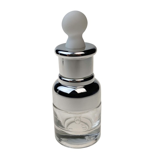 30ML nachfüllbar gehobenen klar Glas Flasche ätherisches Öl Elite Fluid Cosmetics Jar Pot Container Flakon mit Glas Pipette Eye Dropper