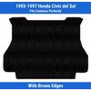 Brown Edge Custom Fit Cargo/Trunk Carpet Mat, Black, Compatible with