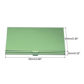 PATIKIL Business Card Holder, Aluminum Alloy Flip Cover Slim Name Cards Case for Women Men, Green