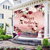 Happy Mother's Day Backdrop 10x8ft Best Mom Backdrop Burgundy Red