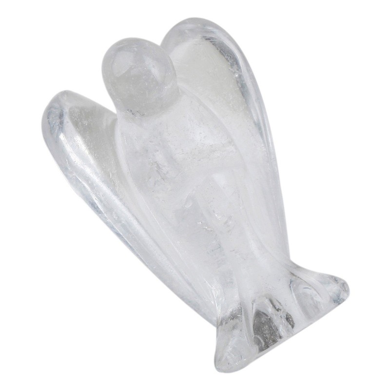 Shanxing 1.5" Clear Quartz Crystal Guardian Angel Ornament Gift, Small