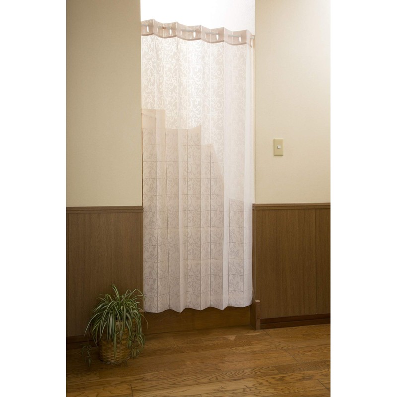 2 Panel Accordion Closet Curtain (Brown)