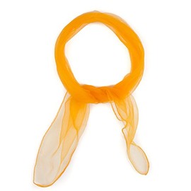 Mytoptrendz®- Square Scarf Plain Sheer Neck Ties For Womens Girls Head Scarf 50s Retro Neck Head Scarf (Orange)