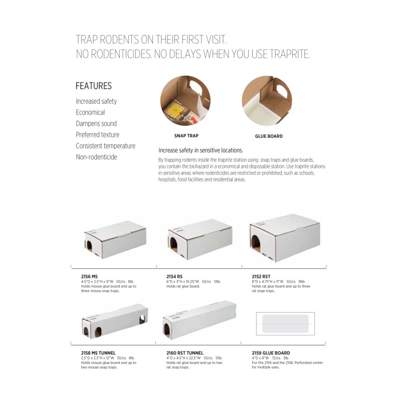 TrapRite Rat Snap-Trap Station - 10 Cardboard Stations by Anstar