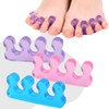 Set 3 Pares Separadores De Dedos Pies Silicona Flexible Celeste