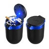 Dickno 2 PCS Car Ashtray with Lid, Detachable Stainless Smokeless