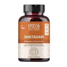 Shatavari Capsules for Women (90 Capsules) | Shatavari Herbal Supplement | Made with Organic Shatavari Root | Non-GMO, Gluten Free, 1000mg, 90 Vegan Caps