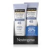 Neutrogena Ultra Sheer Dry-Touch Sunscreen, SPF 45, 3 oz ea,